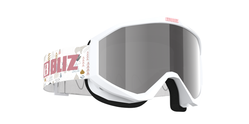 BLİZ GOGGLE KİDS KAYAK GÖZLÜĞÜ  0ZK 8503 - Liner jr01 - White - pink logo