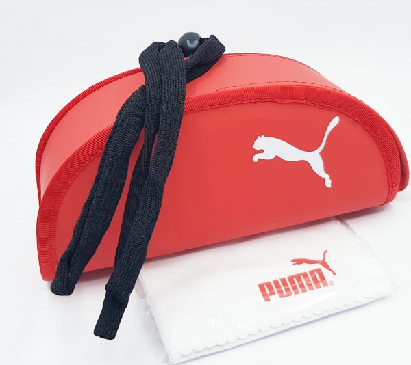 PUMA KIRMIZI GÜNEŞ GÖZLÜK KILIFI VE TEMİZLEME BEZİ